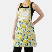 Gepersonaliseerde Waterverf Lemon Chef Women's Schort (Insitu)