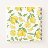 Gepersonaliseerde Waterverf Lemon Pattern Sketch Notitieboek (Achterkant)