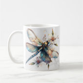 Gepersonaliseerde Waterverf Libelle Mok (Links)