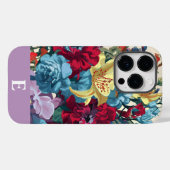Gepersonaliseerde Waterverf Monogram Floral Deligh Case-Mate iPhone Case (Achterkant (horizontaal))
