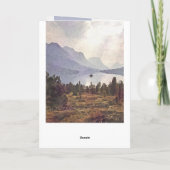 Gepersonaliseerde Waterverf Mountain Lake sympathi Kaart (Achterkant)