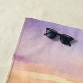 Gepersonaliseerde Waterverf Mountain Sunset Strandlaken (In situ)