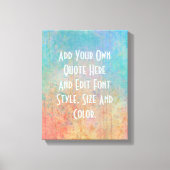 Gepersonaliseerde waterverf muur art quote canvas afdruk (Voorkant)