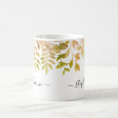 Gepersonaliseerde Waterverf najaarsloop Herfst Koffiemok (Center)