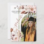 Gepersonaliseerde Waterverf Natuur Bloemen Afstude Kaart (Voorkant)