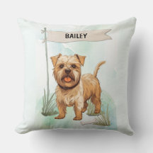 Gepersonaliseerde waterverf Norfolk Terrier-hond
