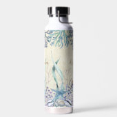 Gepersonaliseerde Waterverf Ocean Zee Life Beach Waterfles (Links)