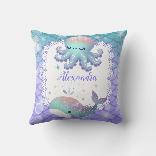 Gepersonaliseerde Waterverf Onder het Zee Kussen (Achterkant)