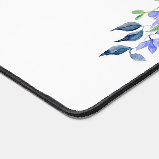 Gepersonaliseerde Waterverf Paarse Hydrangeas Bureaumat (Hoek)