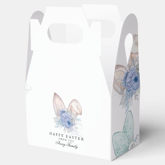 Gepersonaliseerde Waterverf paashaas oren Bedankdoosjes (Geopend)