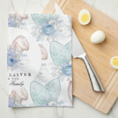 Gepersonaliseerde Waterverf paashaas oren Theedoek (Quarter Fold)