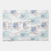 Gepersonaliseerde Waterverf paashaas oren Theedoek (Horizontaal)