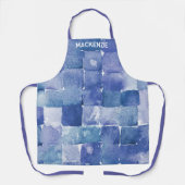 Gepersonaliseerde Waterverf Paint Artist Blauw Schort (Voorkant)