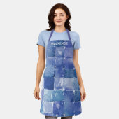 Gepersonaliseerde Waterverf Paint Artist Blauw Schort (Gedragen)