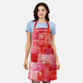 Gepersonaliseerde Waterverf Paint Artist Red Schort (Gedragen)