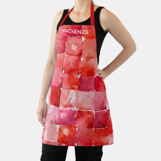 Gepersonaliseerde Waterverf Paint Artist Red Schort (Insitu)