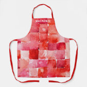 Gepersonaliseerde Waterverf Paint Artist Red Schort (Voorkant)