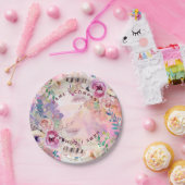 Gepersonaliseerde Waterverf papier Borden Papieren Bordje (Feest)