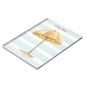 Gepersonaliseerde Waterverf paraplu Notitieboek (Linkerzijde)