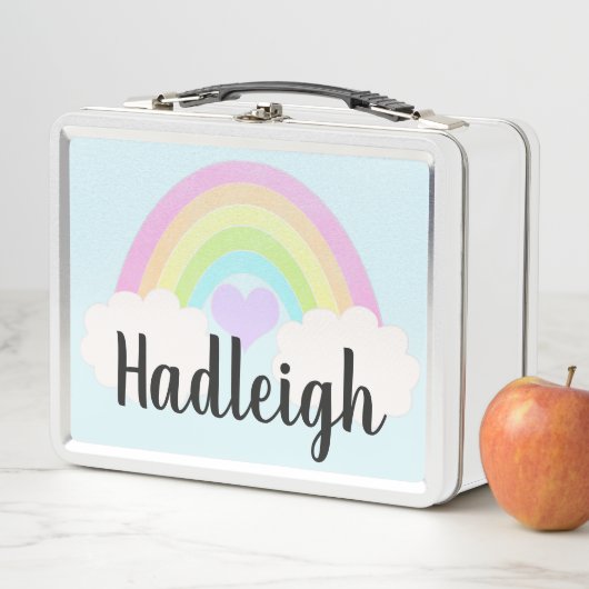 Gepersonaliseerde Waterverf Pastel Rainbow Gingham (In situ)