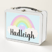 Gepersonaliseerde Waterverf Pastel Rainbow Gingham (Voorkant)