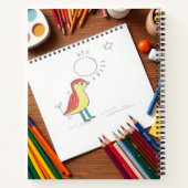 Gepersonaliseerde waterverf patinting en skeching notitieboek (Achterkant)