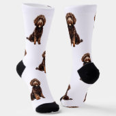 Gepersonaliseerde Waterverf Pet Sokken (Gebogen)