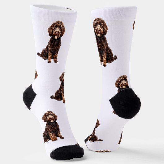 Gepersonaliseerde Waterverf Pet Sokken (Gebogen)