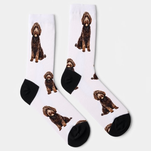 Gepersonaliseerde Waterverf Pet Sokken (Rechts)