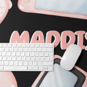 Gepersonaliseerde Waterverf Pink Gaming Bureaumat