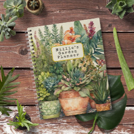 Gepersonaliseerde Waterverf Planten Tuinplanner Planner