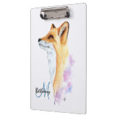 Gepersonaliseerde waterverf Rode Vos Klembord (Links)