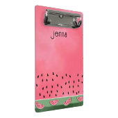 Gepersonaliseerde Waterverf Roze Groene Watermeloe Mini Klembord (Schuin)