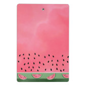 Gepersonaliseerde Waterverf Roze Groene Watermeloe Mini Klembord (Achterkant)