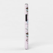 Gepersonaliseerde Waterverf Roze Kerstelementen Case-Mate iPhone Case (Achterkant/rechts)