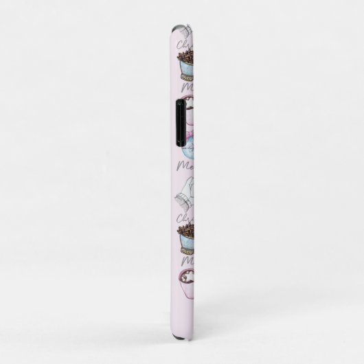 Gepersonaliseerde Waterverf Roze Kerstelementen Case-Mate iPhone Case (Achterkant/rechts)