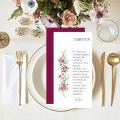 Gepersonaliseerde Waterverf Roze Pioen Bruidsmeisj Bedankkaart