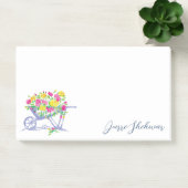 Gepersonaliseerde Waterverf Rozen | Rustieke kruiw Post-it® Notes (Kantoor)