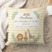 Gepersonaliseerde waterverf safari-geboortecijfers kussen (Deken)