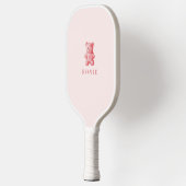 Gepersonaliseerde Waterverf Schattige Roze Gummy B Pickleball Paddle (Links)