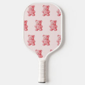 Gepersonaliseerde Waterverf Schattige Roze Gummy B Pickleball Paddle (Achterkant)