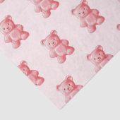 Gepersonaliseerde Waterverf Schattige Roze Gummy B Tissuepapier (Detail)