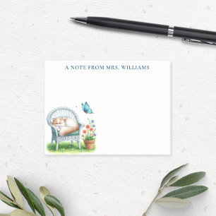 Gepersonaliseerde Waterverf Slapen Perzische Kat Post-it® Notes