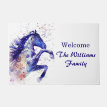 Gepersonaliseerde Waterverf Splatter Horse Paintin