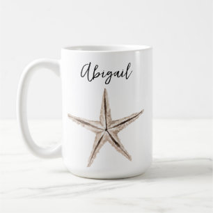 Gepersonaliseerde Waterverf Starfish Mok