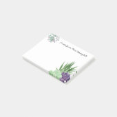 Gepersonaliseerde Waterverf succulent Post-it® Notes (Schuin)