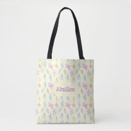 Gepersonaliseerde Waterverf tanden Tote Bag