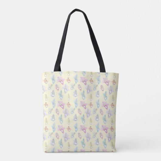 Gepersonaliseerde Waterverf tanden Tote Bag (Achterkant)