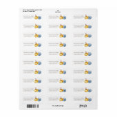 Gepersonaliseerde waterverf Thanksgiving pompoen Etiket (Full Sheet)