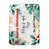 Gepersonaliseerde Waterverf Tidings of Comfort & J Magneet (Verticaal)